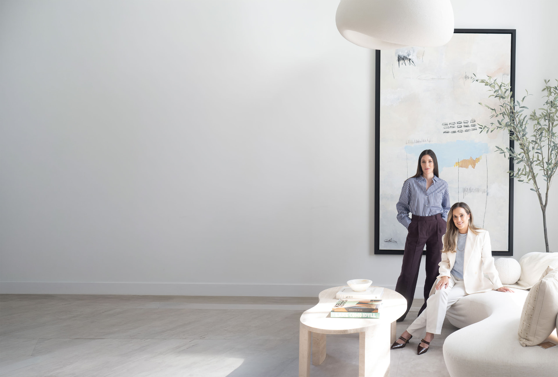 BAAM Studio founders Irene Balza and María José Amador in a light-filled living room